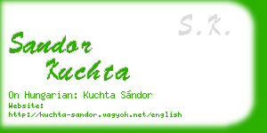sandor kuchta business card