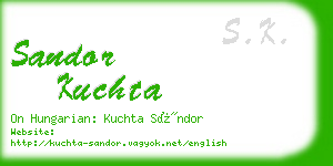 sandor kuchta business card